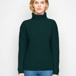 NWOT Eileen Fisher Green Italian Yarn Turtleneck